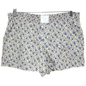 Threads of Luxx Ditsy Floral Shorts Womens L Pull On Feminine Prairie Dainty NWT